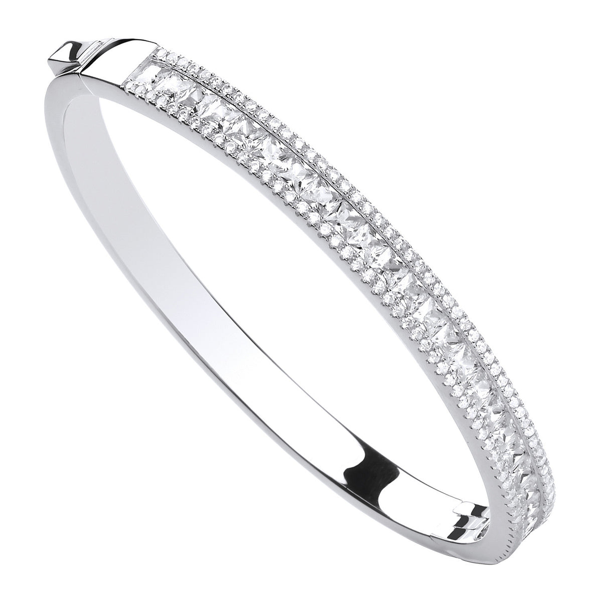 Sterling Silver cz Bangle