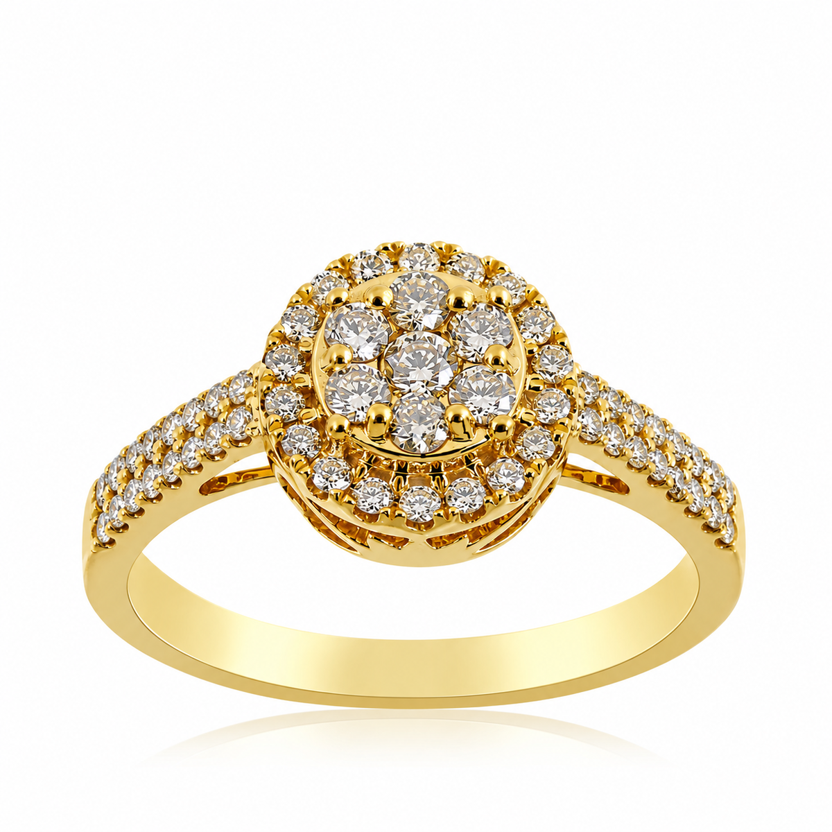 9ct Gold Lab Grown Diamond Cluster Ring