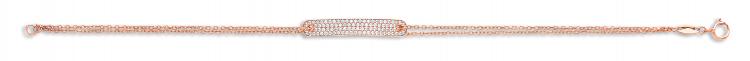 9ct Gold Ladies ID CZ Bracelet