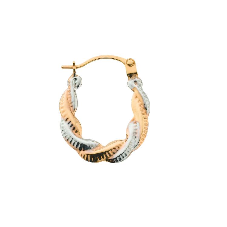 9ct Gold Two Tone Creoles