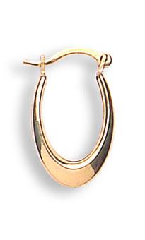 9ct Oval Flat beveled earrings