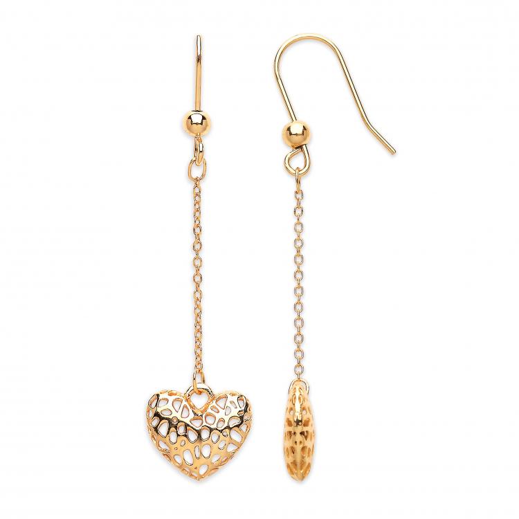 9ct Gold Heart Droppers.