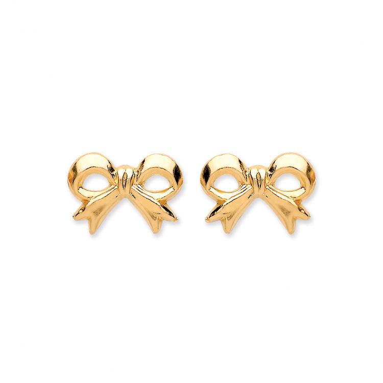 9ct Gold Bow Studs