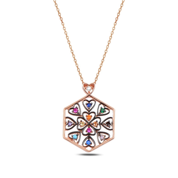 Hex Heart Necklace