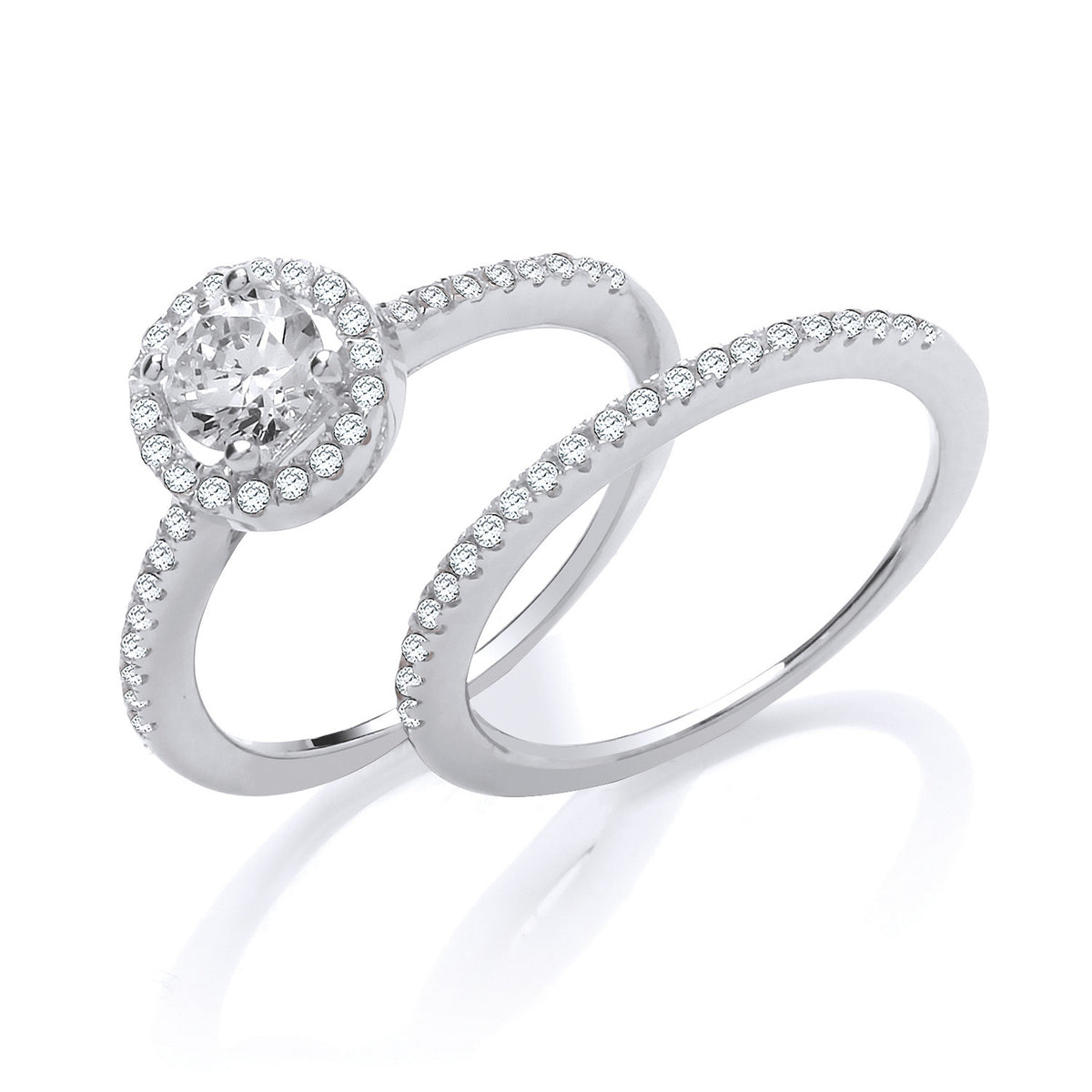 Sterling Silver Halo Set Ring