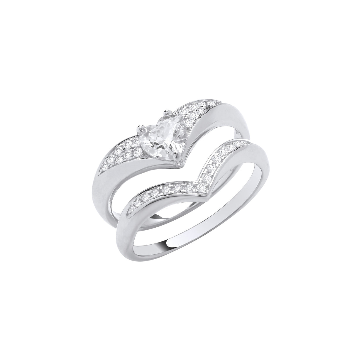 Sterling Silver CZ Set Ring