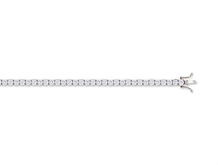 9ct White Gold CZ Tennis Bracelet