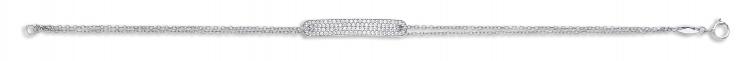 9ct Gold Ladies ID CZ Bracelet