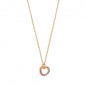 9ct 3 Colour Gold Interlinked Ring Necklace