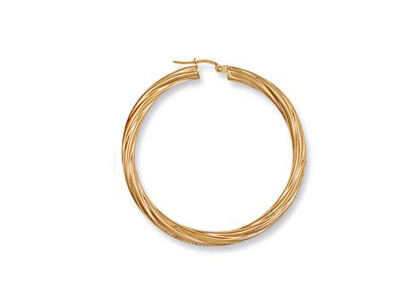 9ct Gold Twisted Hoop Earrings