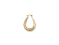 9ct Gold Diamond Cut Oval Creole Earrings