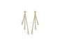 9ct Yellow & White Gold CZ 3 Strand Drops