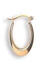 9ct Oval Flat beveled earrings