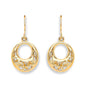 9ct Gold Filigree Heart Dropper Earrings.