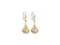 9ct Gold Pear Shape Drop Earrings