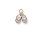 9ct Gold Yellow & White Gold Baby Shoe Cubic Zirconia Pendant