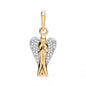 9ct Gold Angel Pendant Cubic Zirconia
