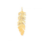 9ct Gold Feather Leaf Pendant.