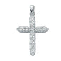 Real Silver Cubic Zirconia Cross