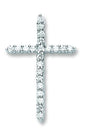 Real silver claw set cubic zirconia cross