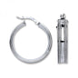 Real Silver Moondust Hoops