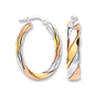 Real Silver Oval 3 Colour Gold Finish