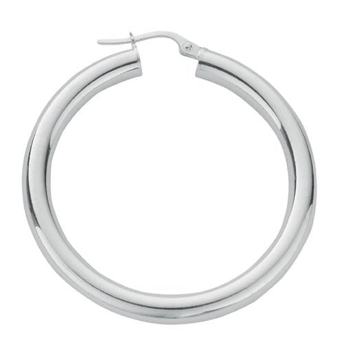 Real Silver Large Thick Hoops