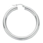 Real Silver Large Thick Hoops