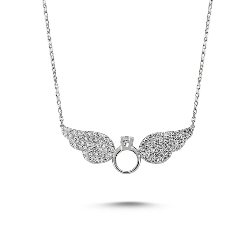 Winged Solitaire Necklace