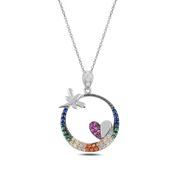 Hearted Crescent Necklace