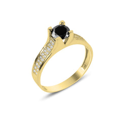 Gold Rush Solitaire Ring