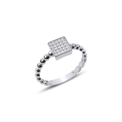 Beaded Square Ring