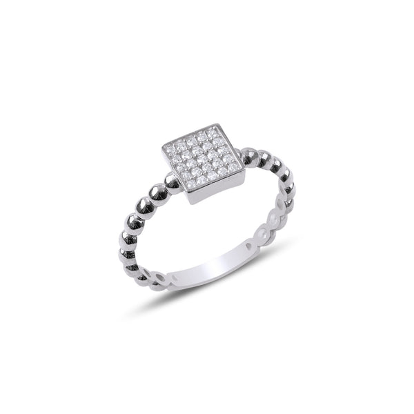 Beaded Square Ring