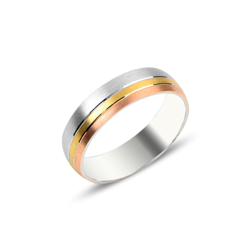 5mm 3 colour Gold Band