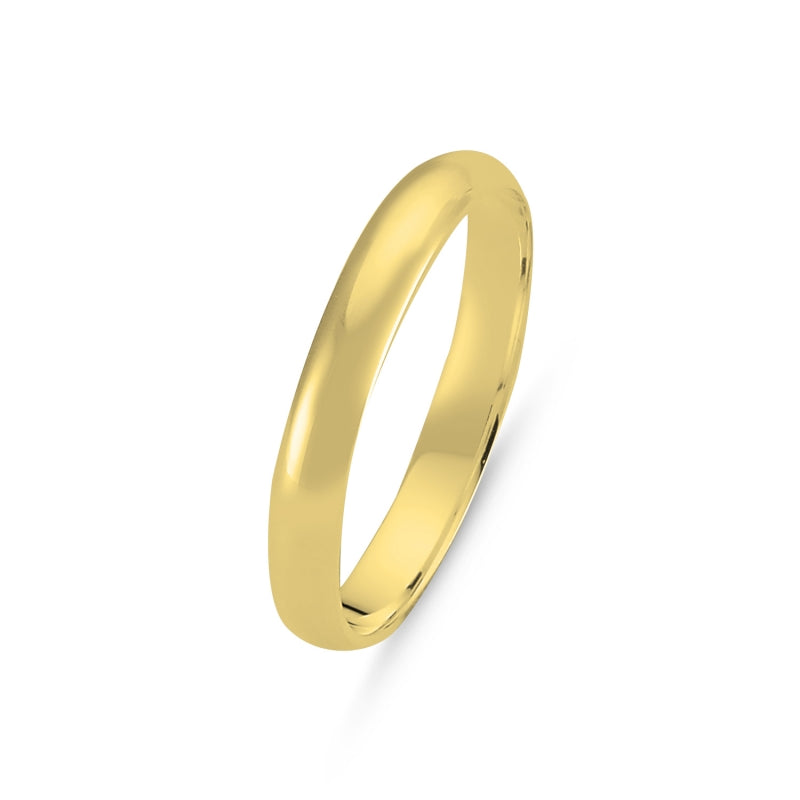3mm Sterling Silver 18k Plated Band