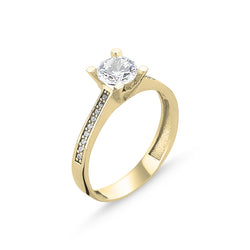 Goldie Side Solitaire Ring