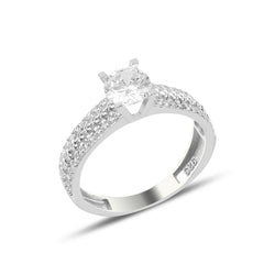 Leaf Solitaire Ring